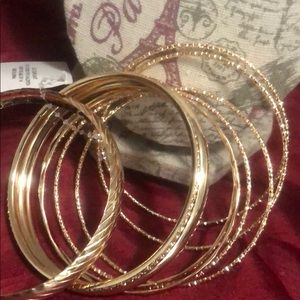 Gold bangle bracelets